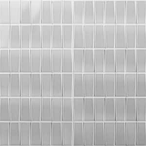 Colorwave Steps Gray 4.43 in. x 17.62 in. Polished Crackled Ceramic Wall Tile (7.62 Sq. Ft./Case)