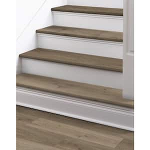 Waterproof Rigid Core Flush Stair Nosing in the color Elevation 0.98 in. T x 4.33 in. W x 94 in. L