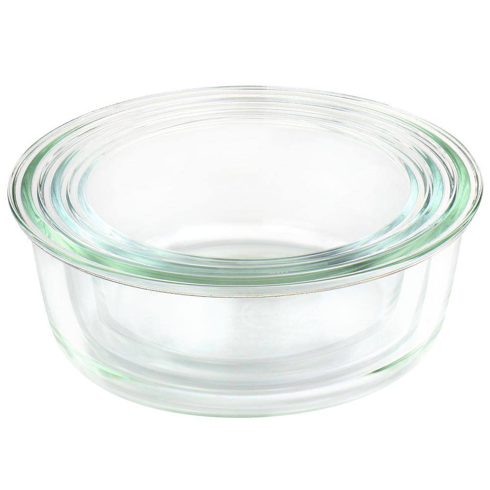 Blue Glass Stain-resistant Freezer Safe Bowl Set