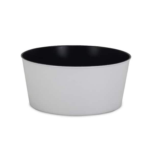 11.5 in. x 5.25 in. White Indoor/Outdoor Plastic Decorative Pots