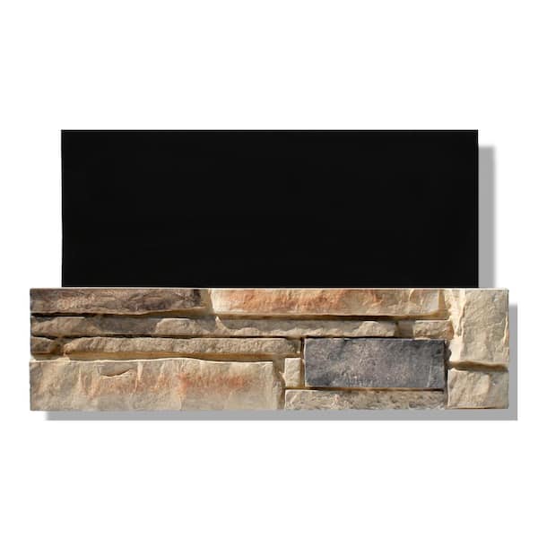 Silvermine Stone 6 in. x 24 in. Stone Veneer Ledgestone Flat Panel