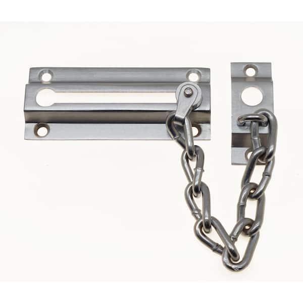 idh by St. Simons Satin Chrome Solid Brass Chain Door Guard
