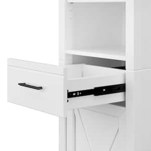 Key West 31.89 in. W x 18.31 in. D x 34.06 in. H Double Sink Bath Vanity in White Ash with White Wood Top and Mirror