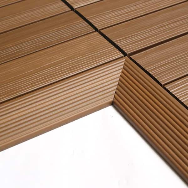 NewTechWood 1/6 ft. x 1 ft. Quick Deck Composite Deck Tile Inside