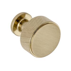 Kent Knurled 1-1/8 in. Satin Brass Cabinet Knob (5-Pack)