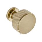 Kent Knurled 1-1/8 in. Satin Brass Cabinet Knob (25-Pack)