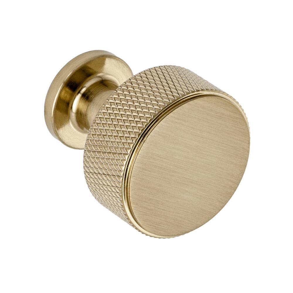 Kent Satin Brass Round Knurled Cabinet Knob Multipack