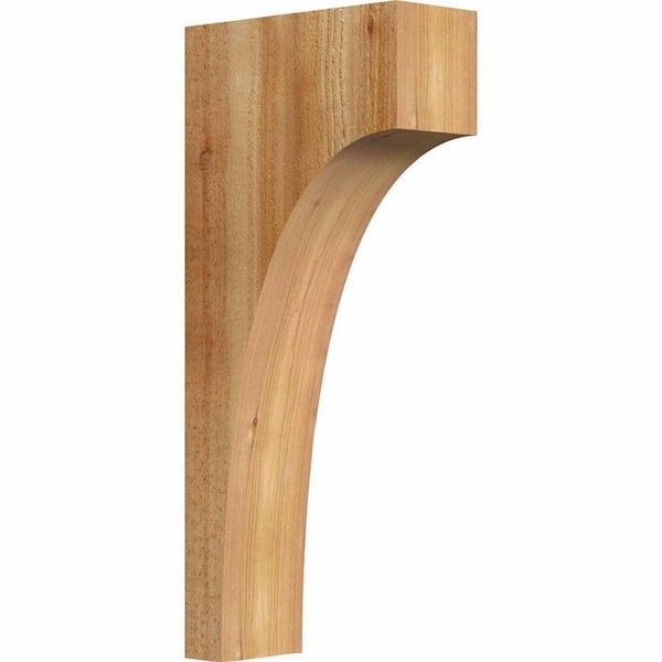 Ekena Millwork 4 in. x 10 in. x 22 in. Western Red Cedar Huntington Rough Sawn Corbel