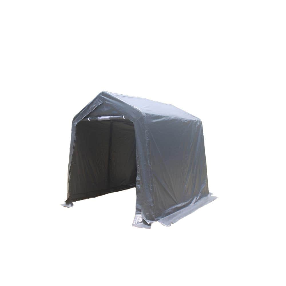 7 ft. x 12 ft. Grey Outdoor Waterproof Gazebo Carport, Portable Motorcycle 