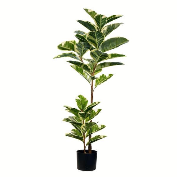 Vickerman 50 in. Green Artificial Oak Other Everyday Tree in Pot ...