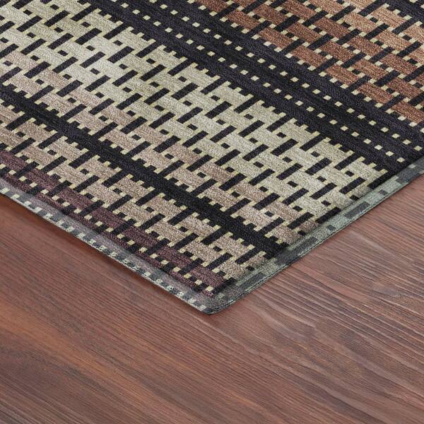 Mayfield Premium Machine Washable Abstract AMF2427 Paprika 10 ft. x 14 ft. Area Rug