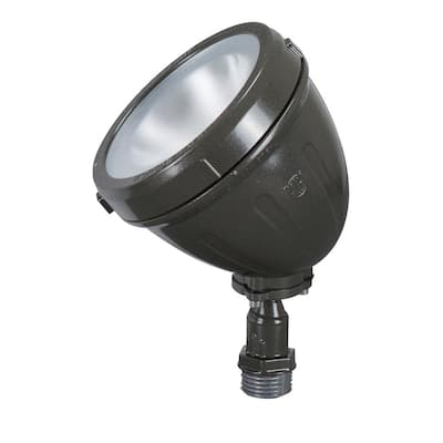 Commercial Electric 14-Watt 1100 Lumens CE Bronze Hardwired Integrated LED Metal Spot Landscape Flood Light SPTM-1401