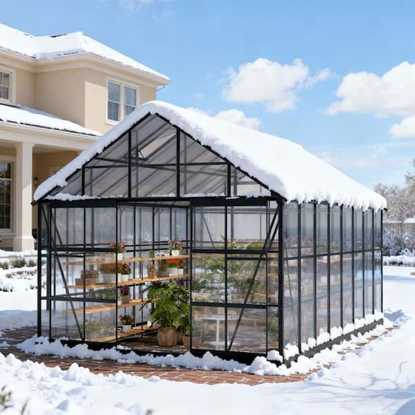 Gardenbee 10 ft. x 16 ft. Outdoor Polycarbonate Greenhouse with