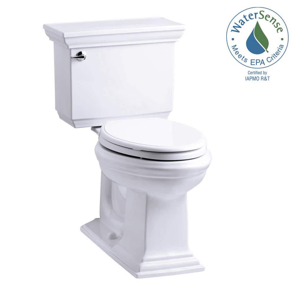 White High Efficiency Elongated Two-Piece Toilet