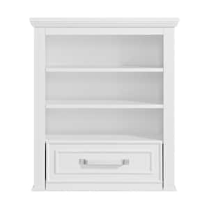 31.90 High Bathroom Storage Cabinet, White Floor Cabinet with 3 Large  Drawers and 1 Adjustable Shelf WS-W40926591 - The Home Depot