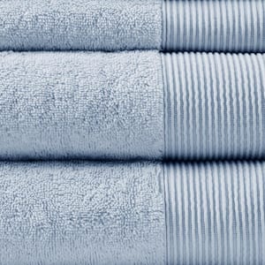 Nuage Blue Cotton Tencel Blend Antimicrobial 6 Piece Towel Set