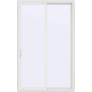 60 in. x 96 in. V-4500 Contemporary White Vinyl Right-Hand Full Lite Sliding Patio Door