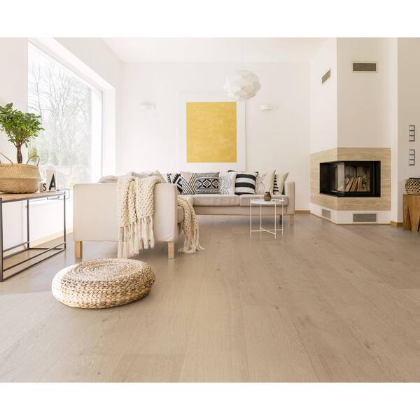 Take Home Sample - Lakeview Geneva Oak 1/2 in. T x 9.5 in. W Tongue and Groove Engineered Hardwood Flooring Sample