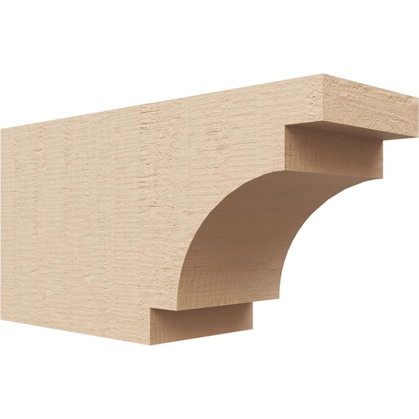 Ekena Millwork 4-in. x 6-in. x 12-in. Mediterranean Woodgrain, Primed Tan Timberthane Polyurethane Rafter Tail Brace