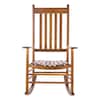 Shine Company Vermont Porch Rocker Oak Wood Outdoor Rocking Chair 4332OA
