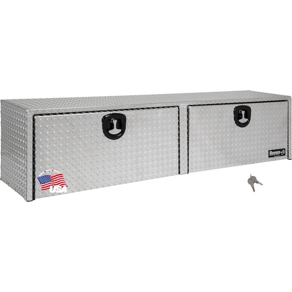 BUYERS PRODUCTS 18 in. x 16 in. x 88 in. Diamond Tread Aluminum Topsider Truck Box