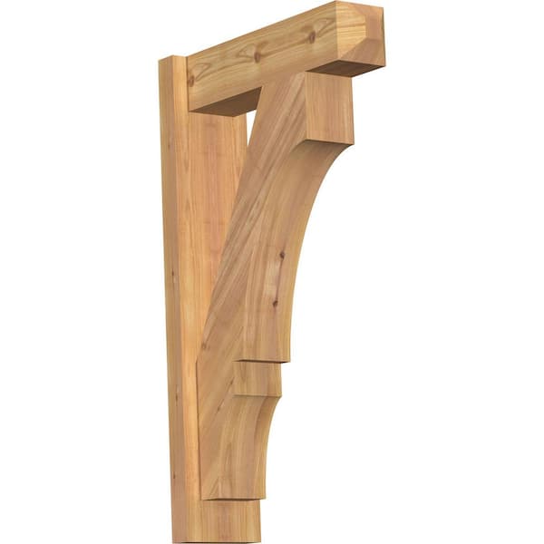 Ekena Millwork 6 in. x 30 in. x 18 in. Western Red Cedar Del Balboa Craftsman Smooth Outlooker