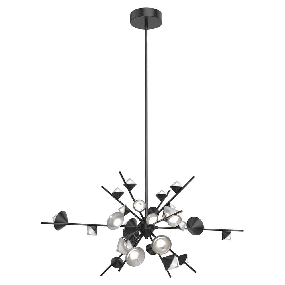 Black Geode 48" LED Sputnik Sphere Chandelier