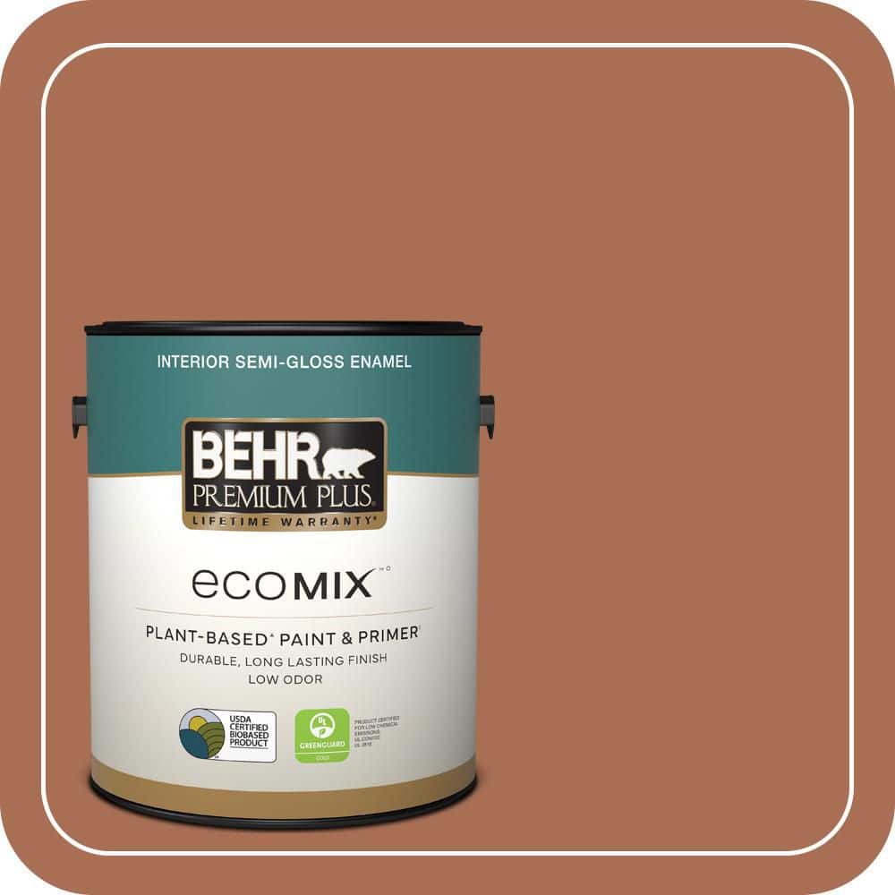 1 gal. #MQ1-28 Orange Flambe Semi-Gloss Enamel EcoMix Plant-Based Interior Paint & Primer price history on PriceWatchPro