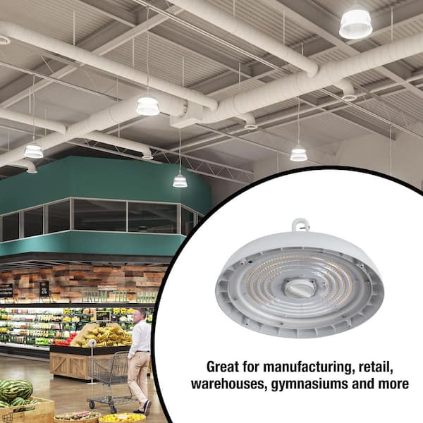 Metalux 13 in. Round 400-Watt Equivalent Integrated LED White High
