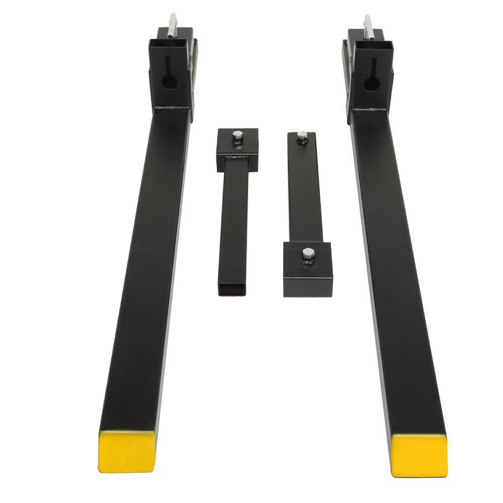 Heavy Duty Black Steel 60 Inch Clamp On Pallet Forks