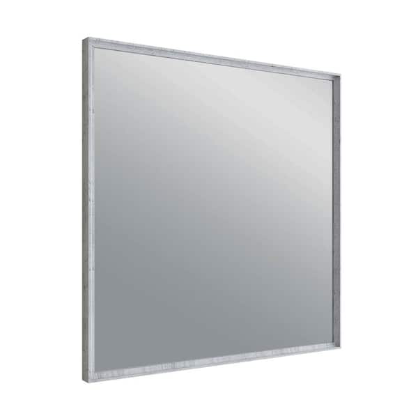 Fresca Formosa 32 in. W x 32 in. H Square Framed Wall Mounted Bathroom Vanity Mirror in Rustic White