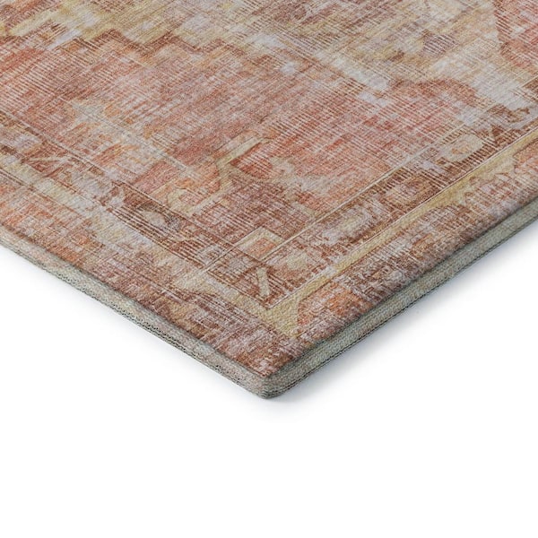 Mayfield Premium Machine Washable Abstract AMF1729 Terracotta 8 ft. x 10 ft. Area Rug