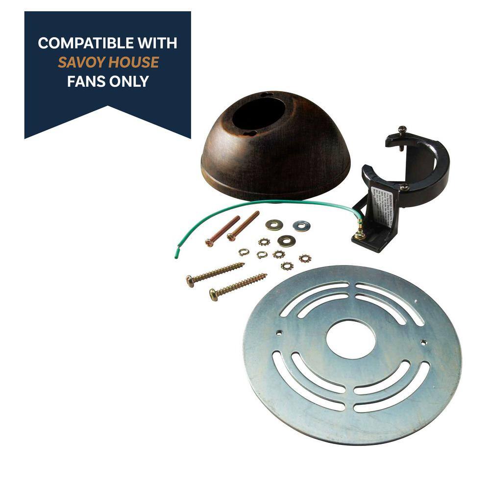Reclaimed Wood Ceiling Fan Slope Kit