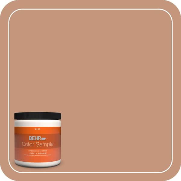BEHR PREMIUM PLUS 8 oz. #ECC-50-3 Brick Path Flat Interior/Exterior Paint & Primer Color Sample