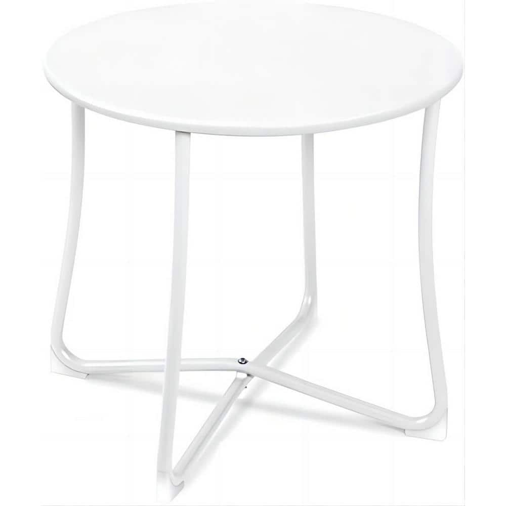 Metal Patio Side Table Heavy Duty Weather Resistant Anti-Rust Outdoor End T