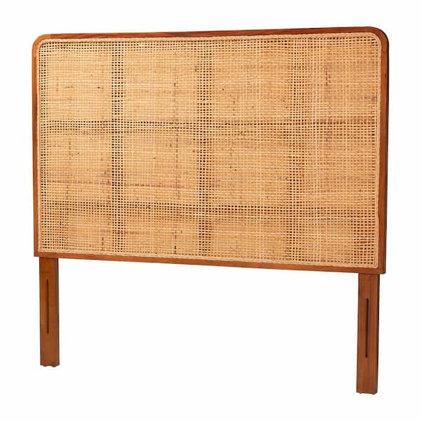 Caspia Honey Brown Rattan Queen Standalone Headboard