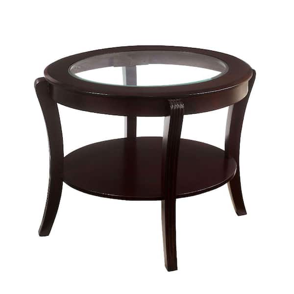 Benjara Espresso Finish Contemporary Style End Table