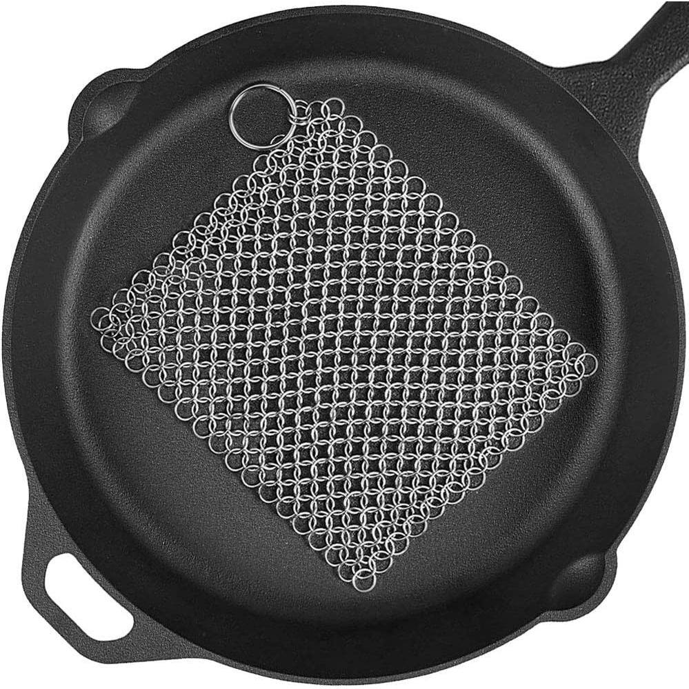 Stainless Steel Chain Mail Cast Iron Scrubber