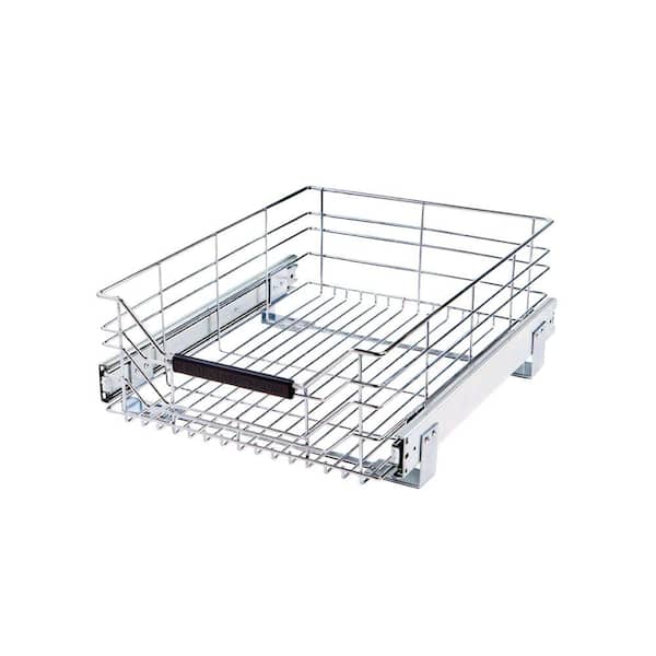 Seville Classics 14 in W x 17.75 in D, Pull-Out Sliding Steel Wire Cabinet  Organizer Drawer SHE16228B - The Home Depot