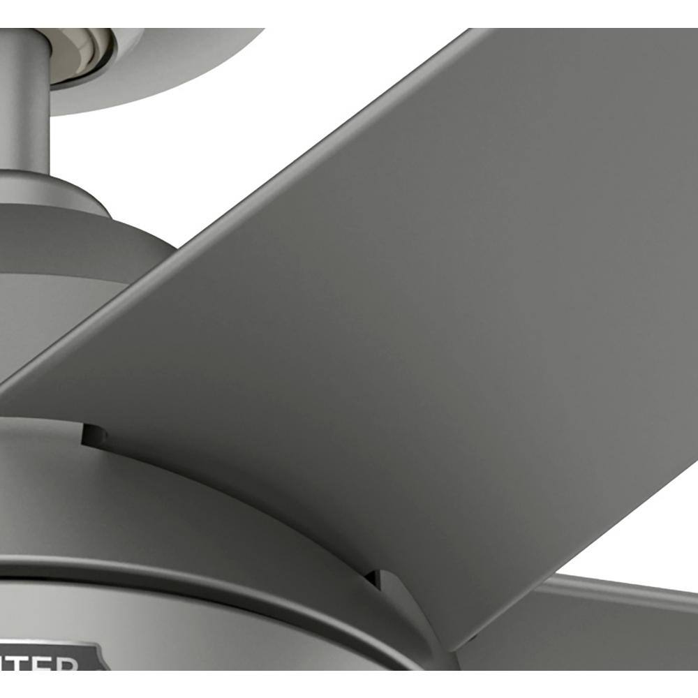 Skyflow 52" Matte Silver 5-Blade Ceiling Fan with LED Light and Remote