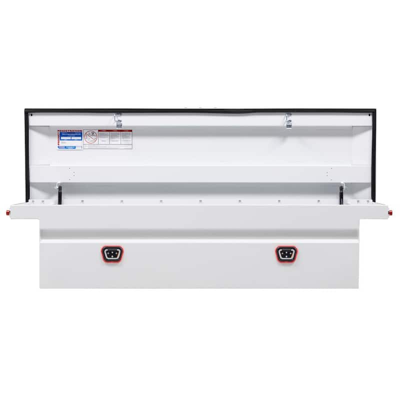 72 in. White Steel Full Size Low Profile Crossover Truck Tool Box