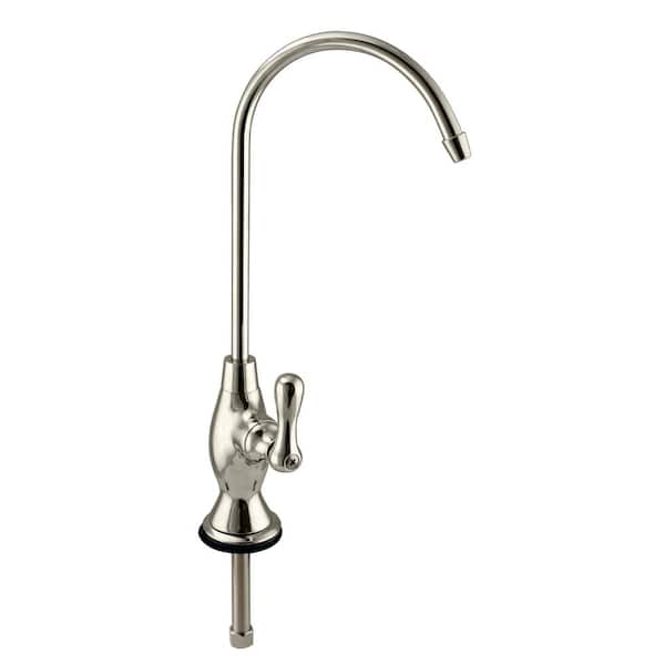 Westbrass 10 in. Classic Single-Handle Handle Cold Water Dispenser Faucet, Polished Nickel