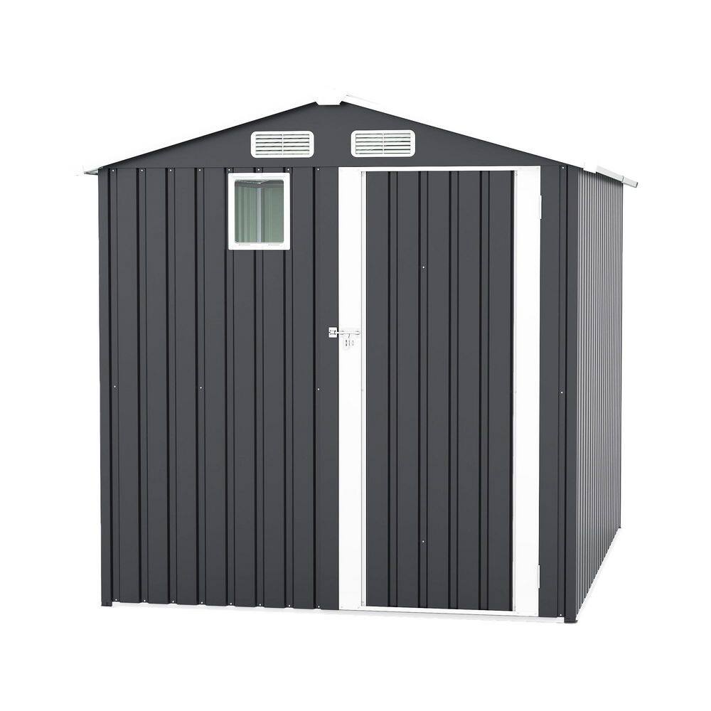 6 ft. W x 8 ft. D Metal Shed with Lockable Door (48 sq. ft