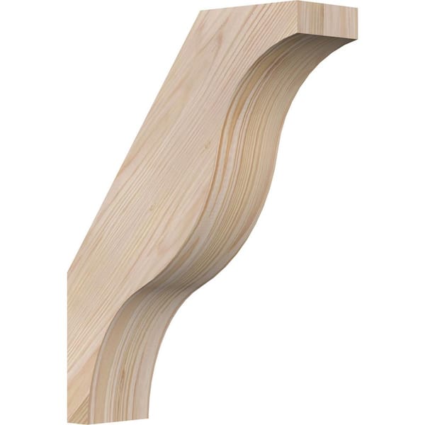 Ekena Millwork 3 1/2"W x 12"D x 16"H Funston Smooth Knee Brace, Douglas Fir