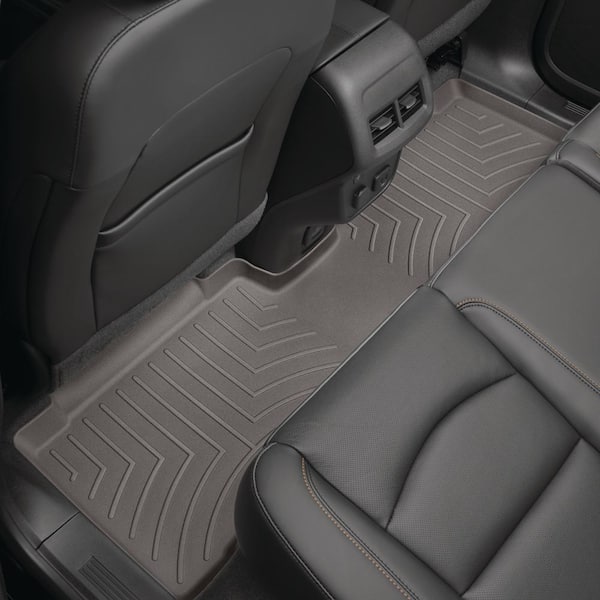 WeatherTech Cocoa Rear FloorLiner/Lincoln/Navigator L/2018 + 2nd Row Buckets with 2nd Row Console