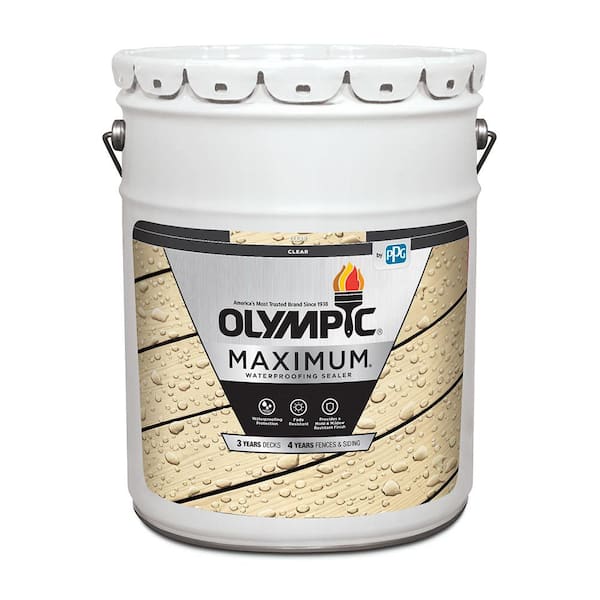 Olympic Maximum 5 Gal. Clear Exterior Waterproofing Sealant 57500A-05 - The  Home Depot