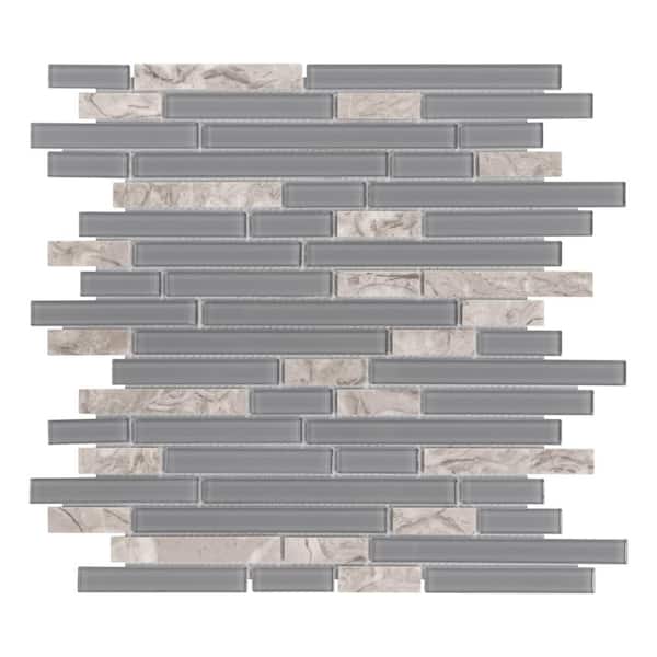 Glass Stone Stainless Deep Grotto Linear Mosaic 12x12 Sheet - Tiles Direct  Store