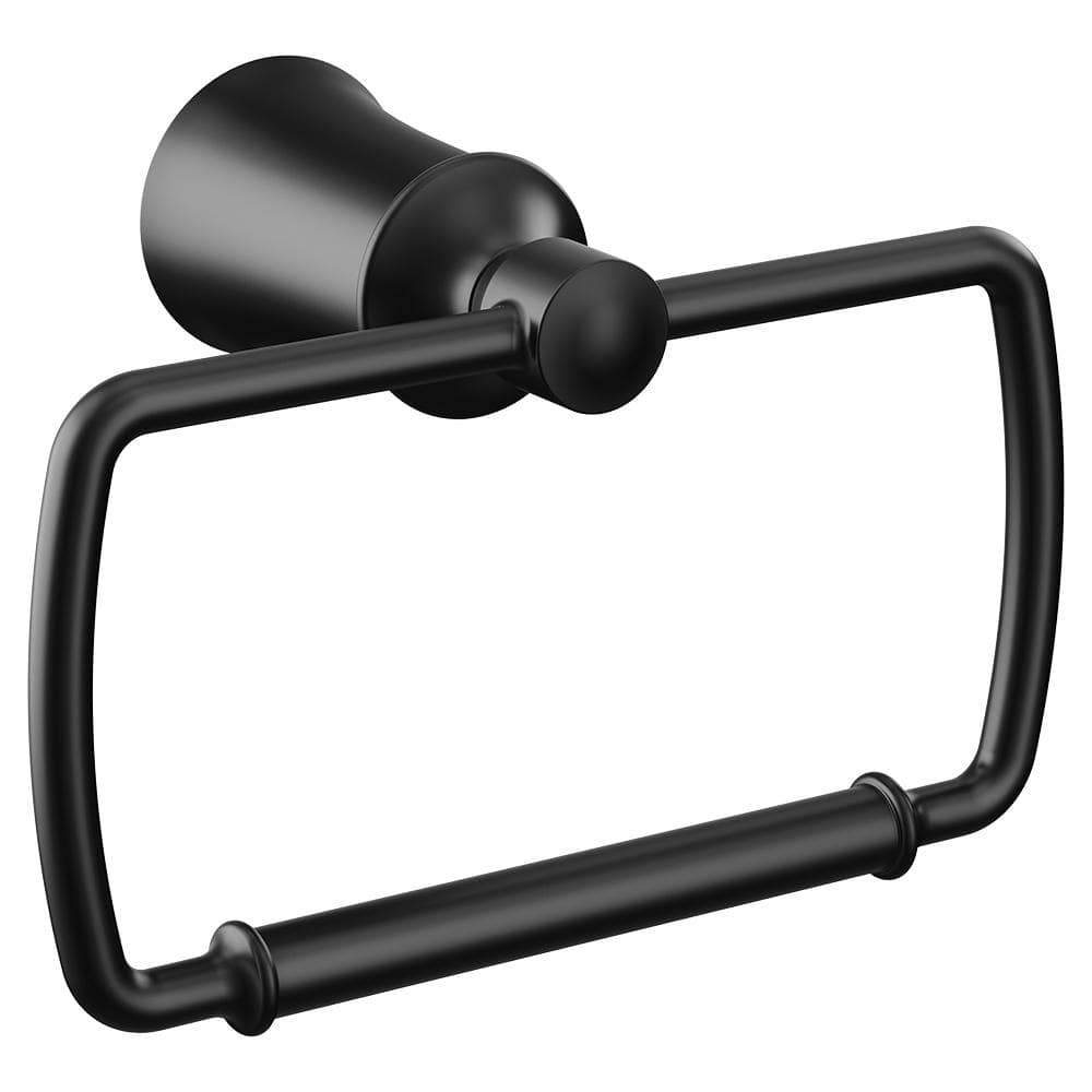 MOEN Dartmoor Towel Ring in Matte Black YB2186BL The Home Depot