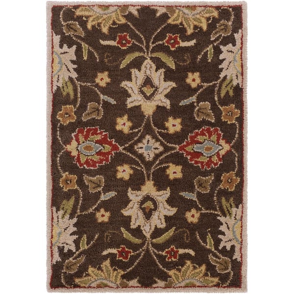Livabliss Cambrai Brown 2 ft. x 3 ft. Indoor Area Rug