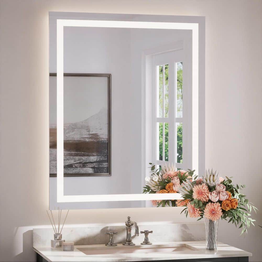 HINTERBERG DESIGN ヒンターバーグ 直径74cm、56cm KeonJinn 30 in. W x 36 in. H Rectangular Frameless LED Anti